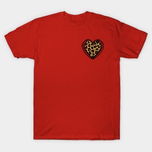 Leopard Print Hearts T-Shirt